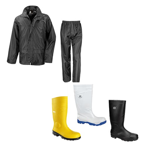 Regenjacke-Gummistiefel